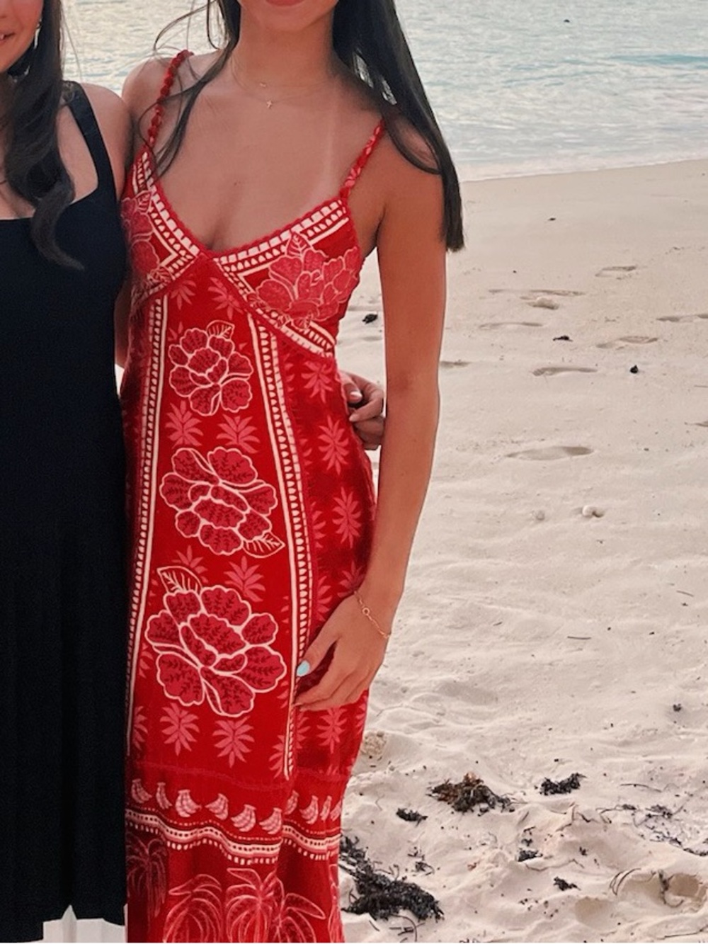 FARM Rio Red and Pink Floral Maxi Dress - Picture 2 of 2